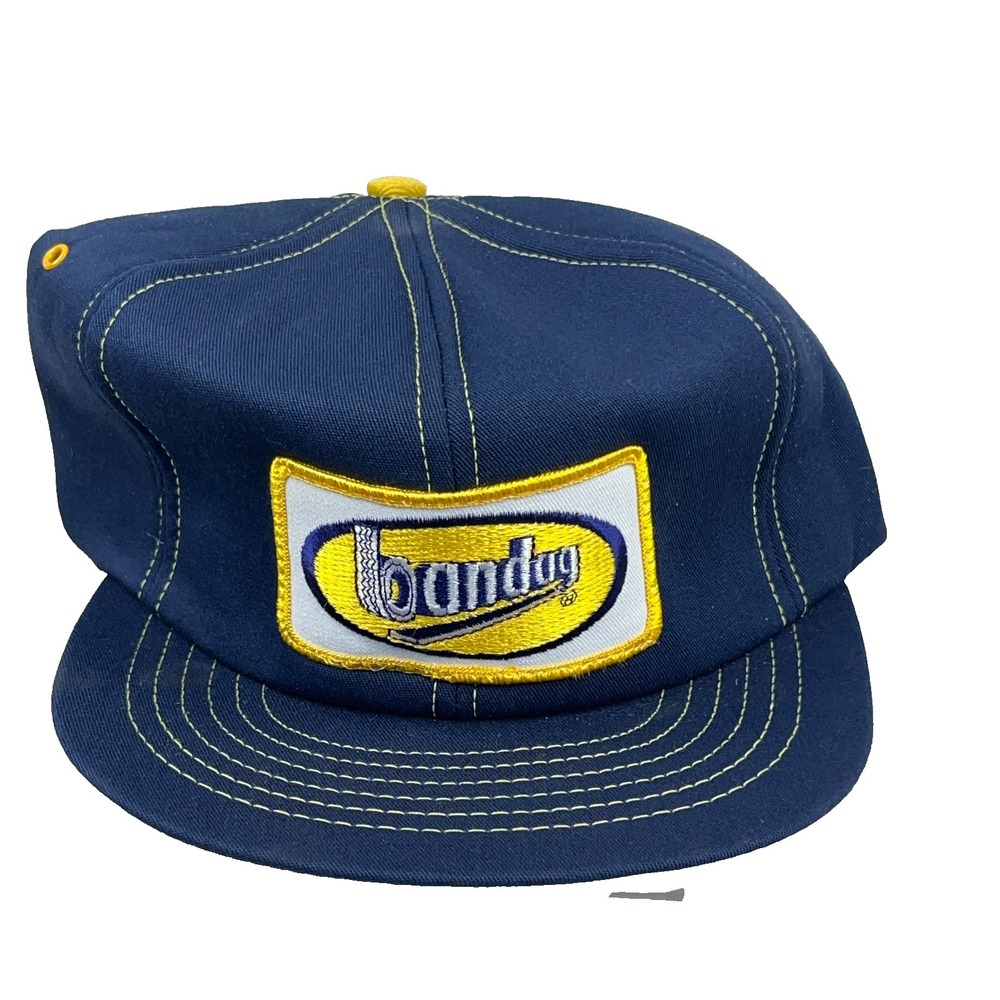 Vintage Swingster Trucker Hat Bandag Coal Mining Patch 90s Snapback USA Blue